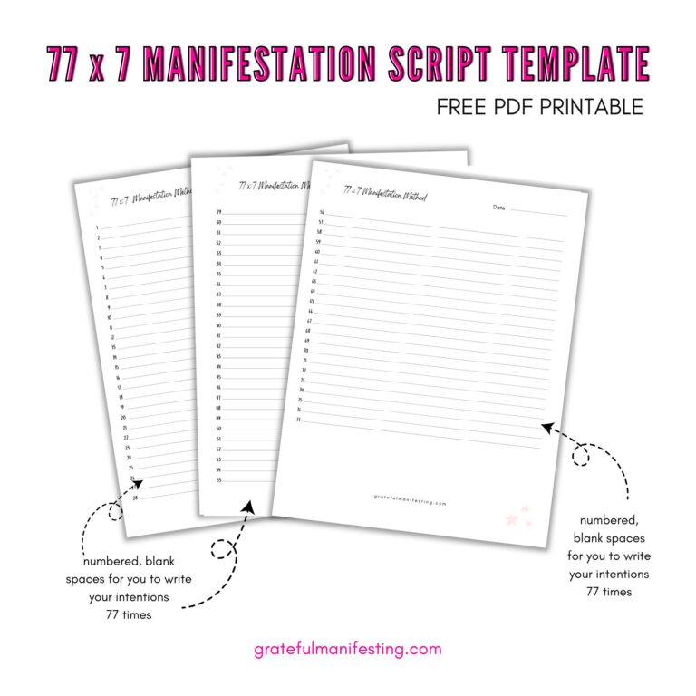 Free Manifestation Workbook Pdfs To Transform Your Reality In