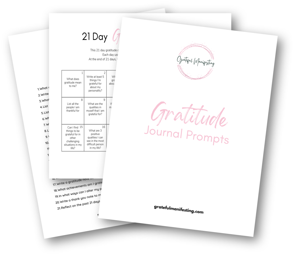 gratitude journal prompts pdf