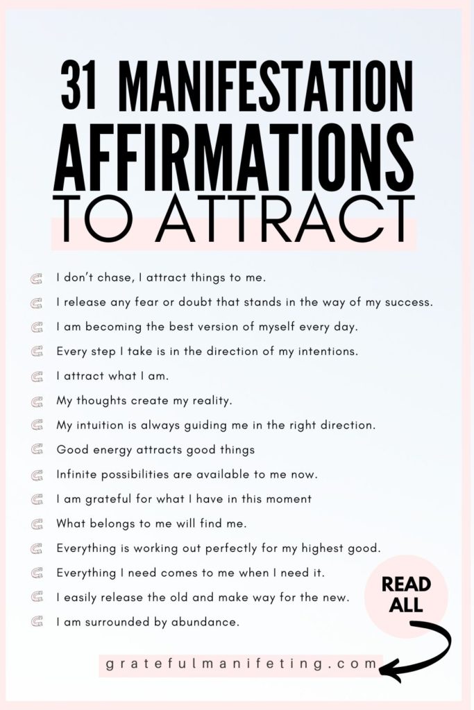 31 Manifestation Mantras To Attract Anything To You Easily