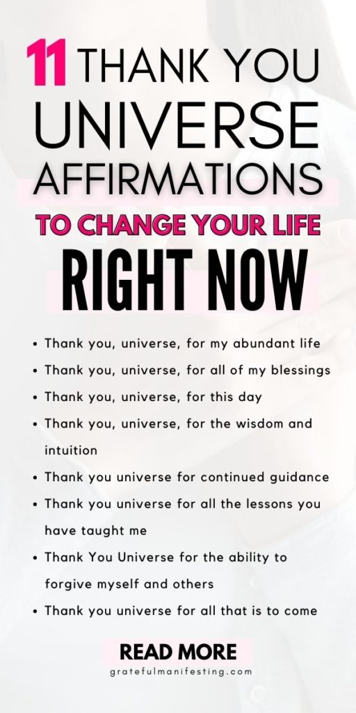 gratitude affirmations - gratitude quotes - thank you universe affirmations