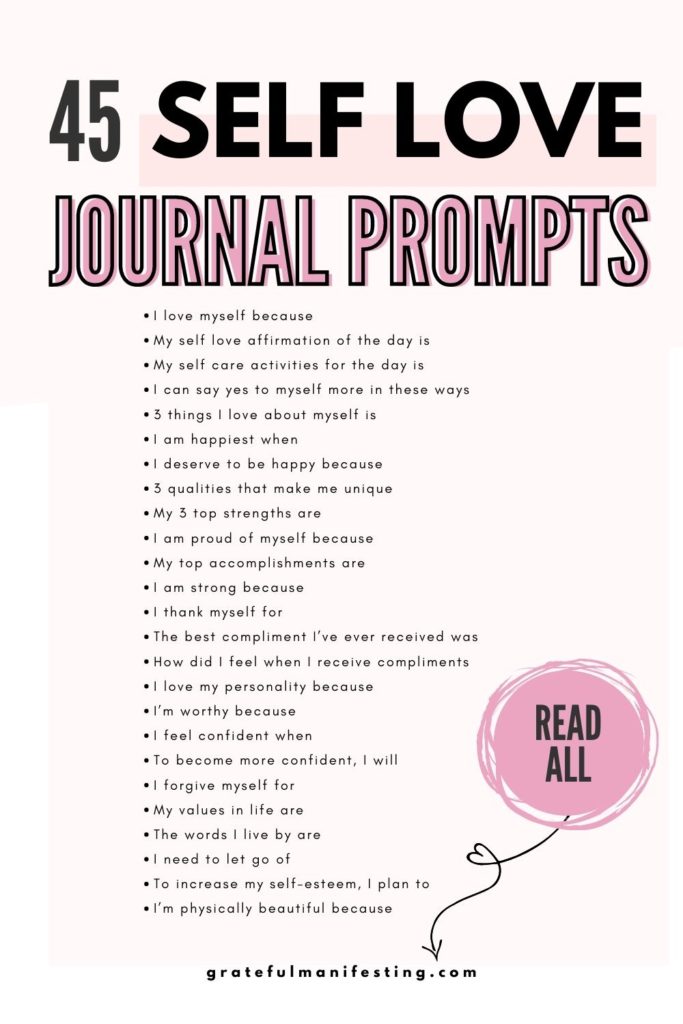 SELF LOVE JOURNAL PROMPTS - MORNING JOURNAL PROMPTS - SELF LOVE JOURNAL PROMPTS