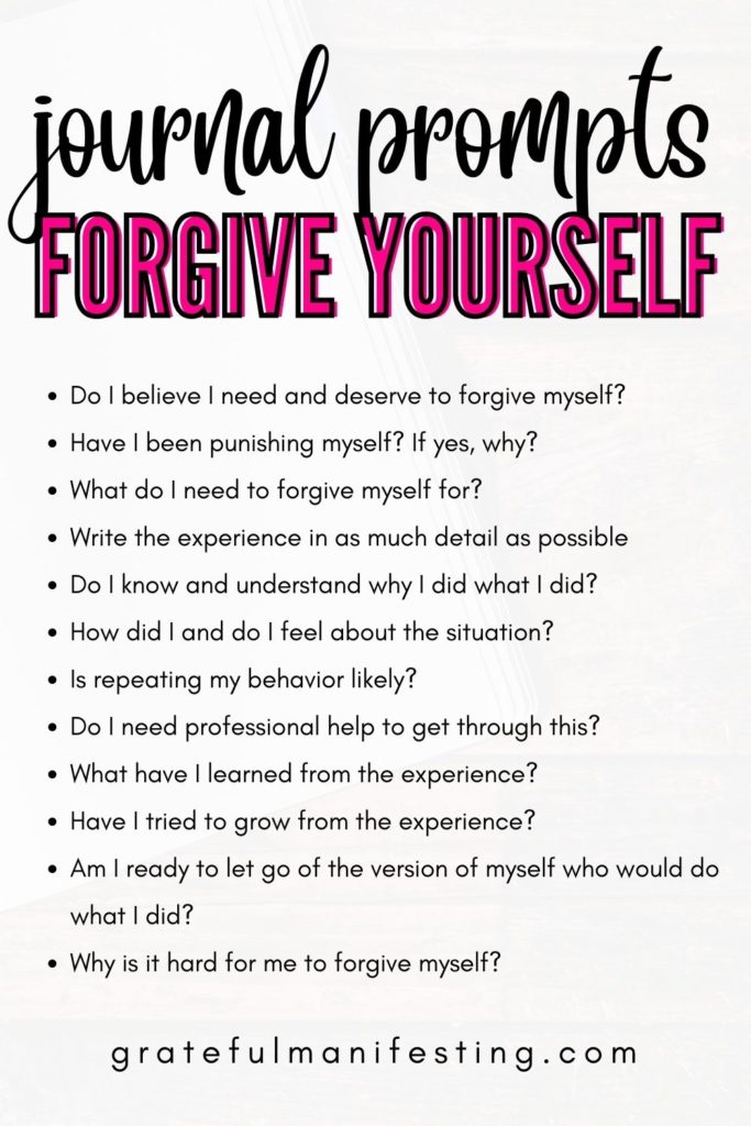 35 Journal Prompts To Forgive Yourself And Someone Else Quickly