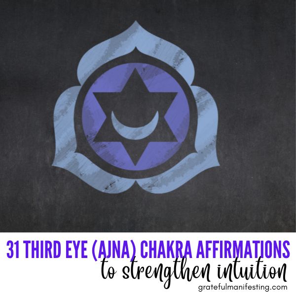 Powerful Third Eye (Ajna) Chakra Affirmations To Strengthen Intuition & Insight - gratefulmanifesting.com